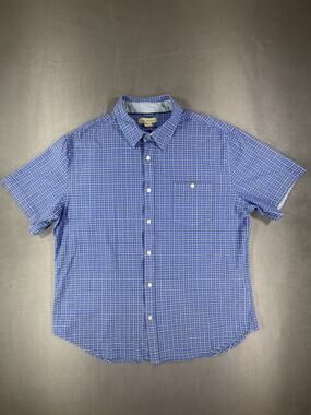 elliot mulryan dress shirt Elliot Mulryan Shirt Men Button Up S/S Oxford Blue Stretchy pocket NWOT